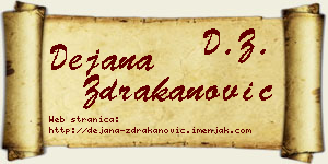 Dejana Ždrakanović vizit kartica